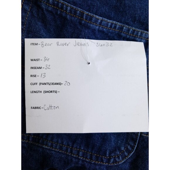 Bear River Men's Size 36/32 Flannel Lined Denim Jeans - Picture 9 of 10